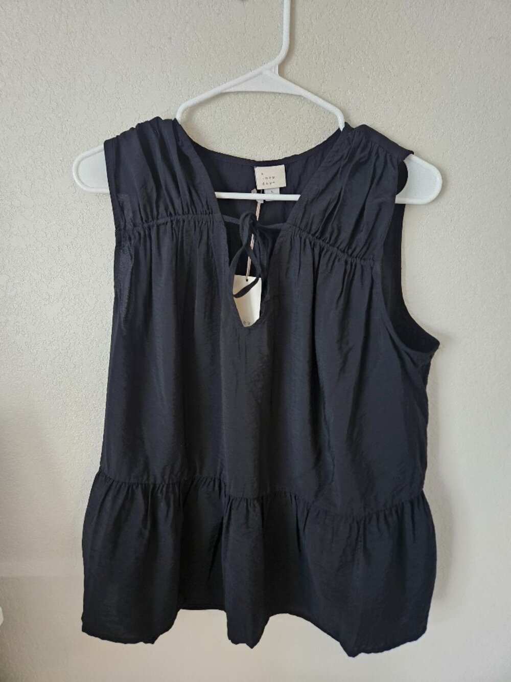 A New Day Tie Front Top